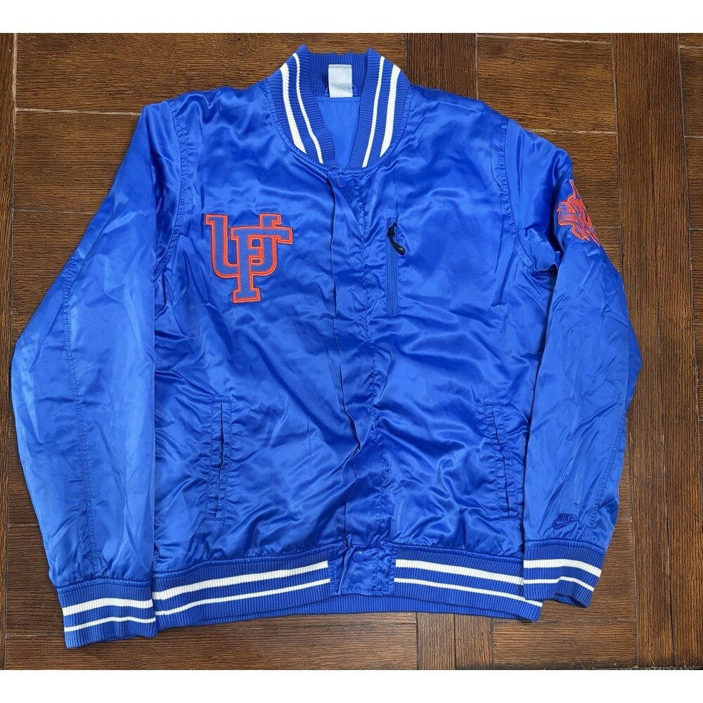 Vintage Florida Gators Nike Size L Blue Bomber Jacket Full Zip Rare